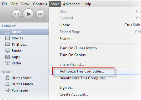 reauthorize itunes