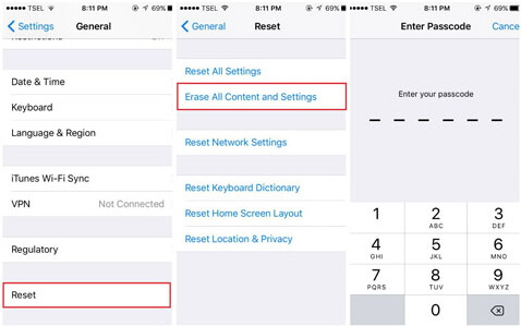 reset encrypted data iphone two step verification