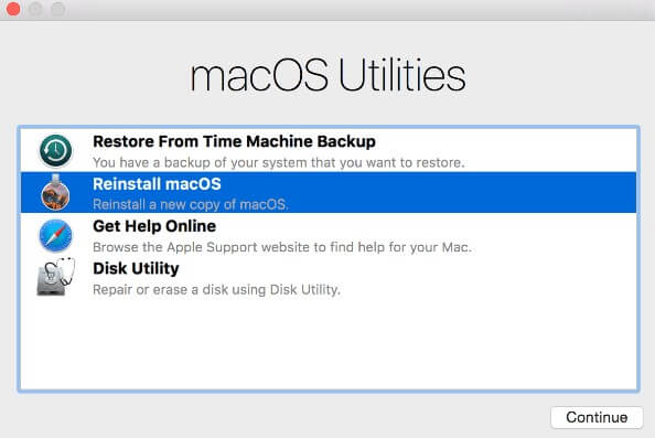 reinstall mac os sierra without losing data