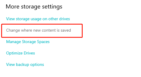 change where new content is saved
