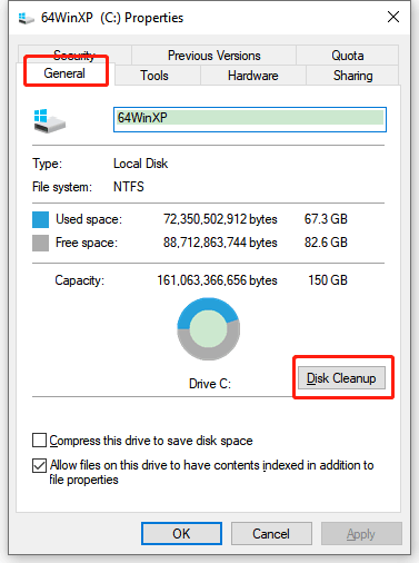 disk cleanup