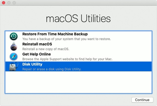 open disk utility on mac