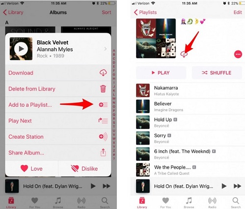 add music to iPhone via Apple Music