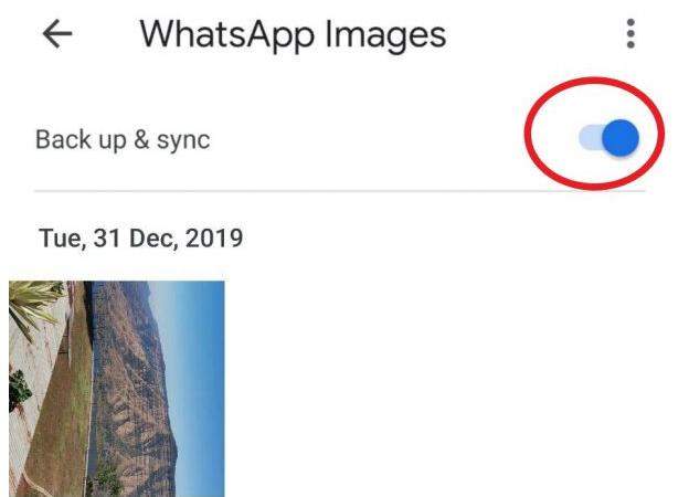 back up whatsapp with google photos