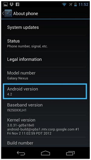 check android os version