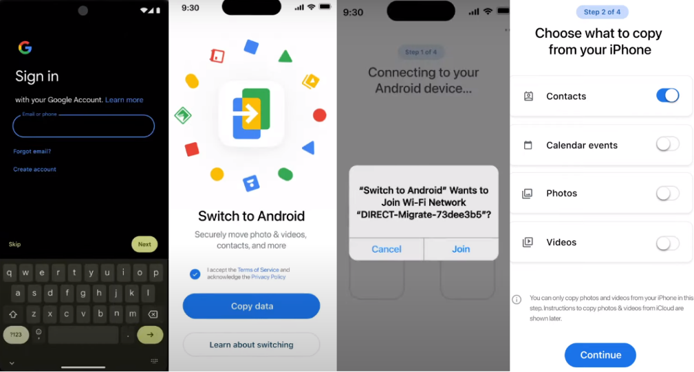 無線將檔案進行iPhone轉Android