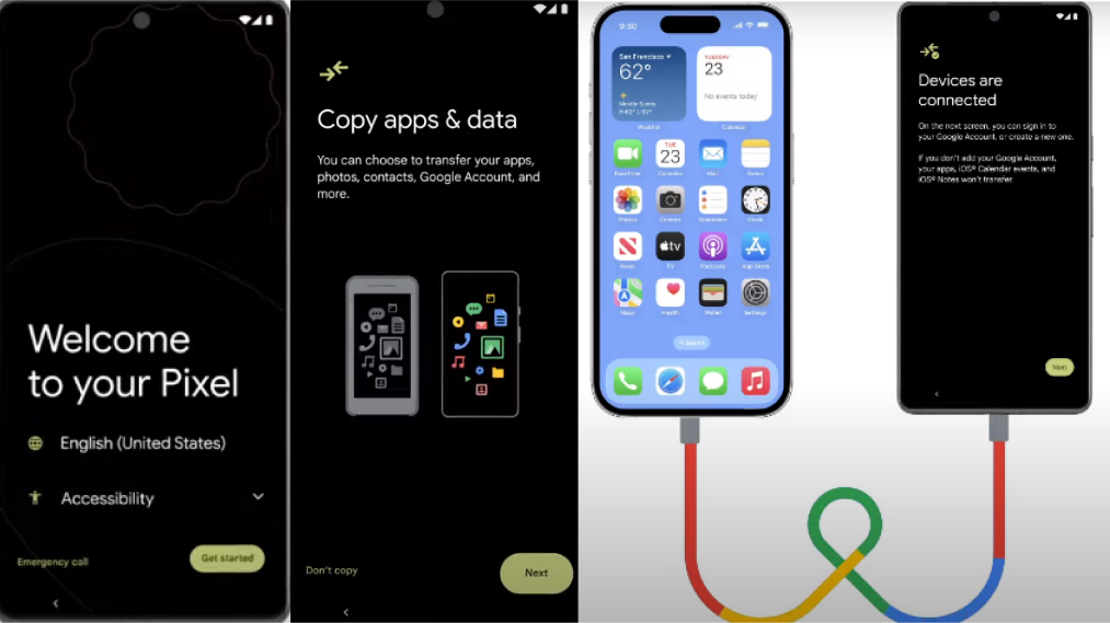 transfer data from iphone to android with cable