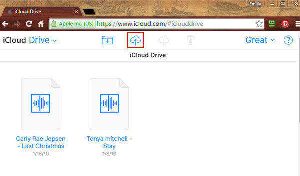 upload music to ipad with icloud drive